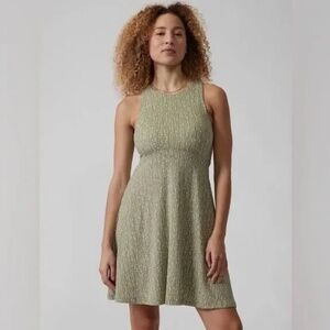 ATHLETA - Olive Santorini Thera Printed Jersey Dress
